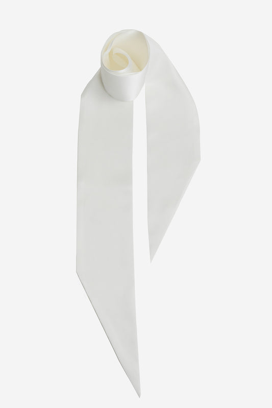 SILK SCARF OFF WHITE