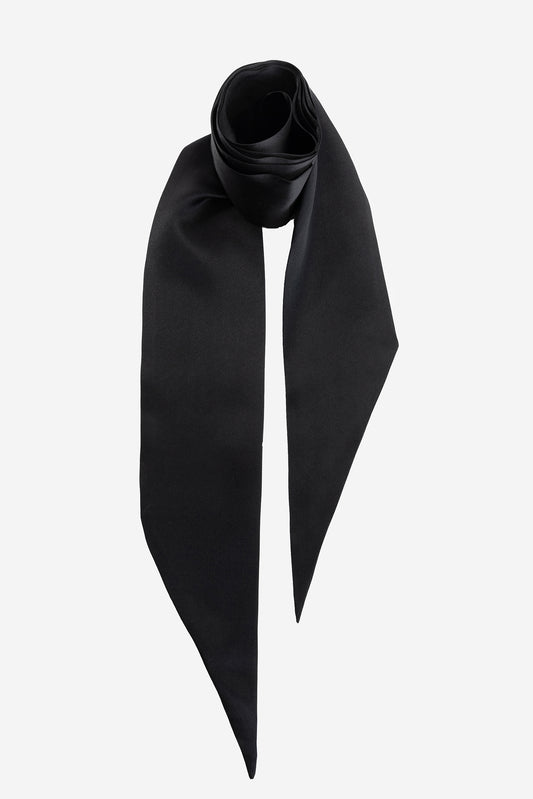 SILK SCARF BLACK