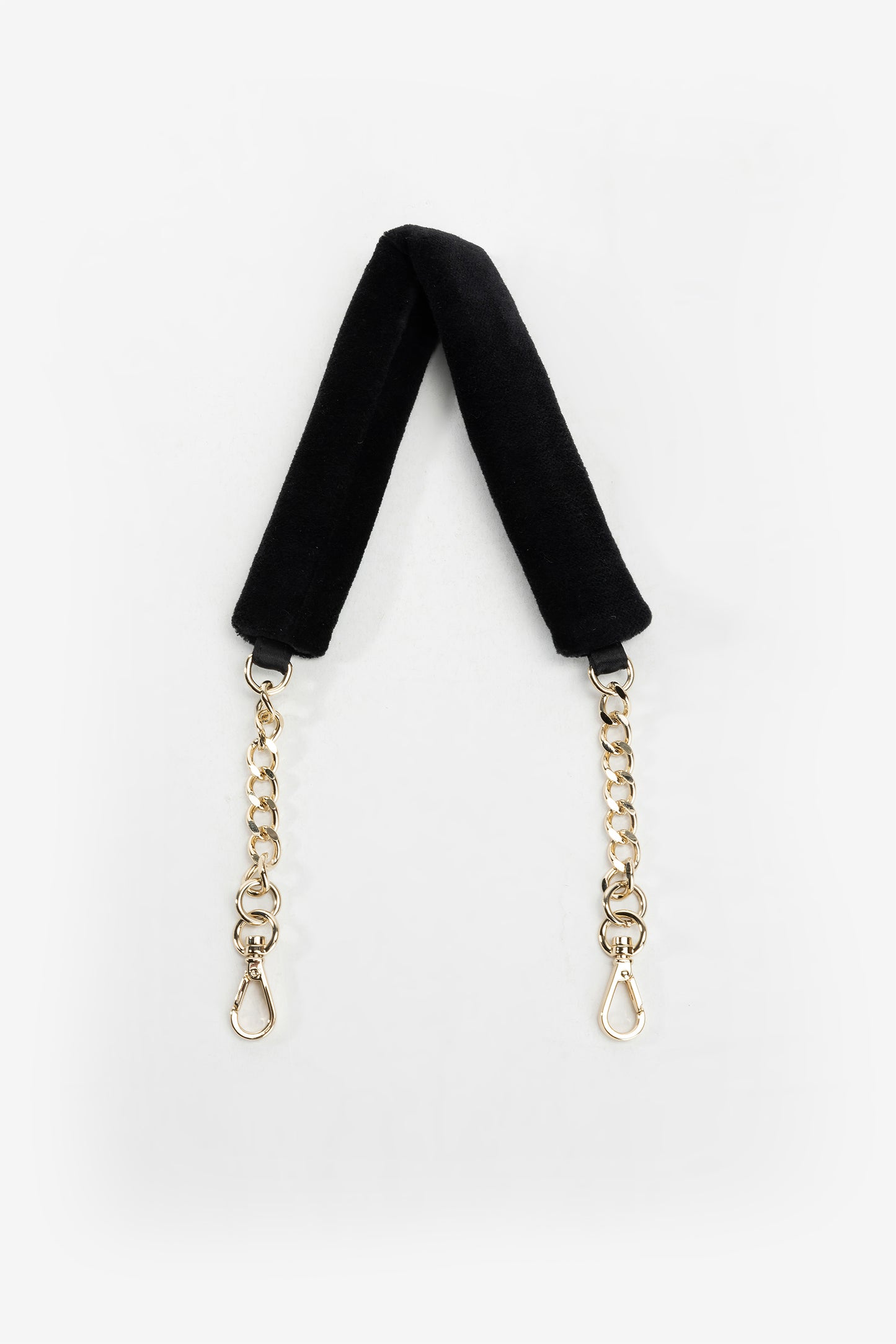 SHORT STRAP WITH CHAINS BLACK